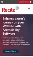 How reciteme.com looks like on a mobile device such as an iPhone.