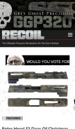 How recoilweb.com looks like on a mobile device such as an iPhone.