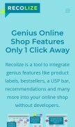 How recolize.com looks like on a mobile device such as an iPhone.