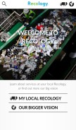 How recology.com looks like on a mobile device such as an iPhone.