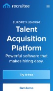 How recruitee.com looks like on a mobile device such as an iPhone.