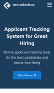 How recruiterbox.com looks like on a mobile device such as an iPhone.