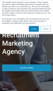 How recruitics.com looks like on a mobile device such as an iPhone.