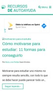 How recursosdeautoayuda.com looks like on a mobile device such as an iPhone.