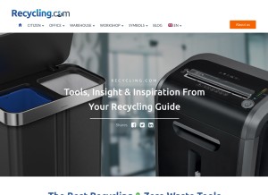How recycling.com looks like on a tablet such as an iPad.