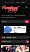 How red-head-porn.com looks like on a mobile device such as an iPhone.