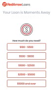 How redarrowloans.com looks like on a mobile device such as an iPhone.