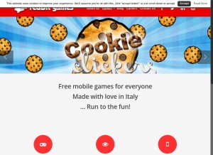 How redbitgames.it looks like on a tablet such as an iPad.