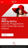 How redbydufry.com looks like on a mobile device such as an iPhone.