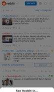 How reddit.com looks like on a mobile device such as an iPhone.