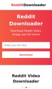 How redditdownloader.org looks like on a mobile device such as an iPhone.
