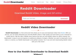 How redditdownloader.org looks like on a tablet such as an iPad.