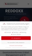 How reddoxx.com looks like on a mobile device such as an iPhone.