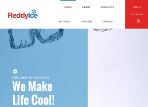 How reddyice.com looks like on a tablet such as an iPad.