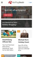 How redflagdeals.com looks like on a mobile device such as an iPhone.