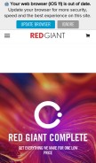 How redgiant.com looks like on a mobile device such as an iPhone.