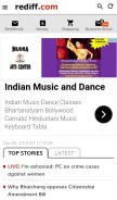 How rediffmail.com looks like on a mobile device such as an iPhone.