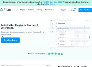 How redmineflux.com looks like on a tablet such as an iPad.