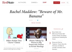 How redstate.com looks like on a tablet such as an iPad.