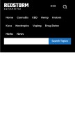 How redstormscientific.com looks like on a mobile device such as an iPhone.