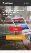 How redteamsoftware.com looks like on a mobile device such as an iPhone.