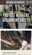 How redwingsafety.com looks like on a mobile device such as an iPhone.