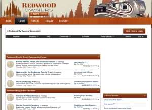 How redwoodowners.com looks like on a tablet such as an iPad.