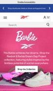 How reebok.ca looks like on a mobile device such as an iPhone.