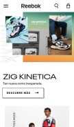 How reebok.es looks like on a mobile device such as an iPhone.