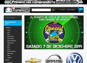 How refaccionariamario.info looks like on a tablet such as an iPad.