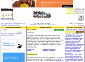 How refdesk.com looks like on a tablet such as an iPad.
