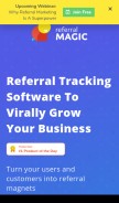 How referralmagic.co looks like on a mobile device such as an iPhone.