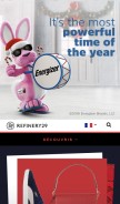 How refinery29.com looks like on a mobile device such as an iPhone.