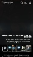 How reflectivebydesign.com looks like on a mobile device such as an iPhone.