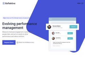 How reflektive.com looks like on a tablet such as an iPad.