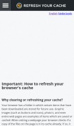 How refreshyourcache.com looks like on a mobile device such as an iPhone.