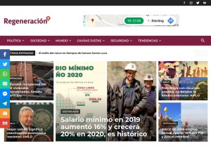 How regeneracion.mx looks like on a tablet such as an iPad.