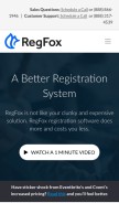How regfox.com looks like on a mobile device such as an iPhone.