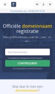 How register.be looks like on a mobile device such as an iPhone.
