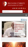 How regnumchristi.org looks like on a mobile device such as an iPhone.