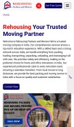 How rehousingpackers.in looks like on a mobile device such as an iPhone.