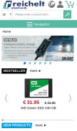 How reichelt.com looks like on a mobile device such as an iPhone.