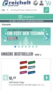How reichelt.de looks like on a mobile device such as an iPhone.
