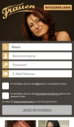How reifefrauen.com looks like on a mobile device such as an iPhone.