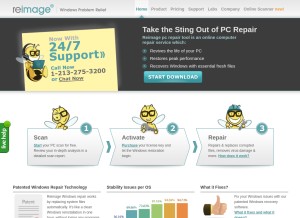 How reimageplus.com looks like on a tablet such as an iPad.