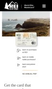 How reimastercard.com looks like on a mobile device such as an iPhone.