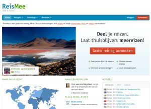 How reismee.nl looks like on a tablet such as an iPad.