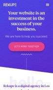How rekupe.com looks like on a mobile device such as an iPhone.