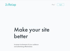 How relap.io looks like on a tablet such as an iPad.
