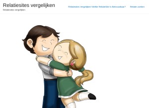 How relatiesite-vergelijk.nl looks like on a tablet such as an iPad.